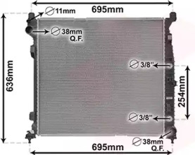 VAN WEZEL 30012704 -  Радиатор, охлаждение двигателя